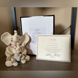 Lenox Story Time Elephants Figurine